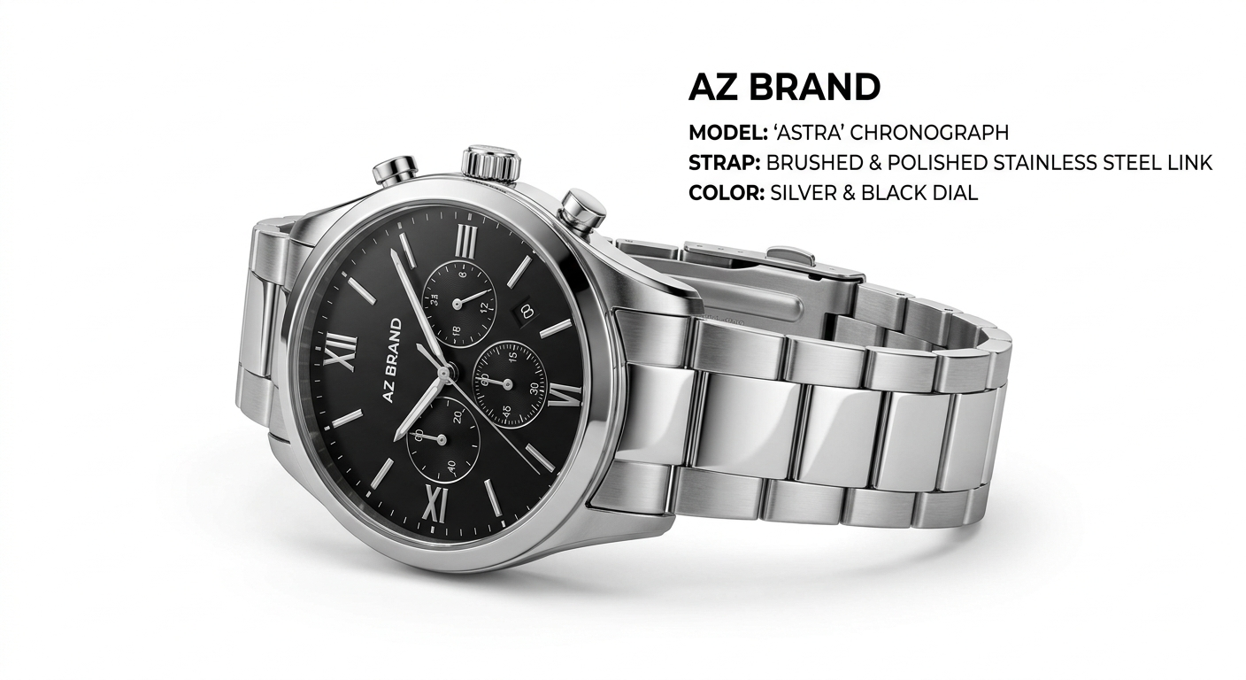 AZ Brand Astra Chronograph Stainless Steel Watch