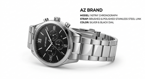 AZ Brand Astra Chronograph Stainless Steel Watch