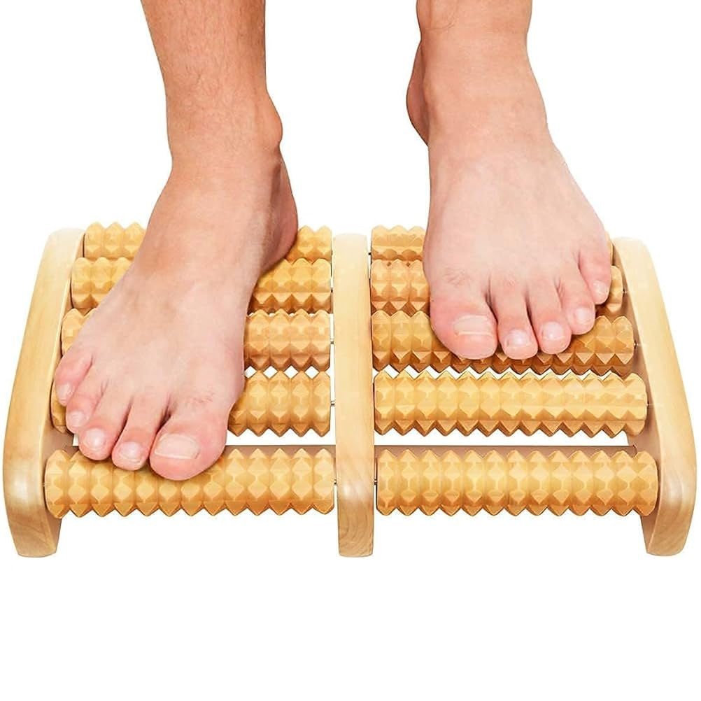 Wooden Foot Massager Roller for Relaxation & Pain Relief