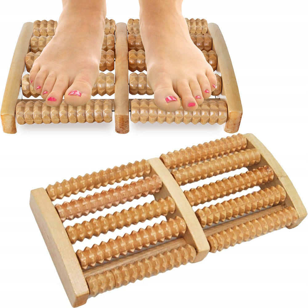 Wooden Foot Massager Roller for Relaxation & Pain Relief